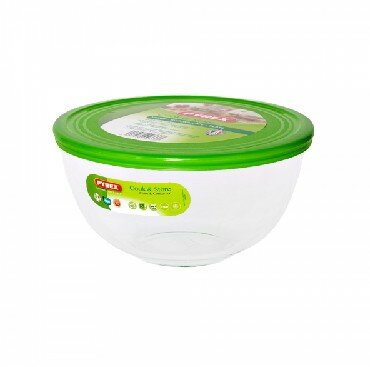 Миска с крышкой PYREX 180P000 2 л, прозрачный/зеленый