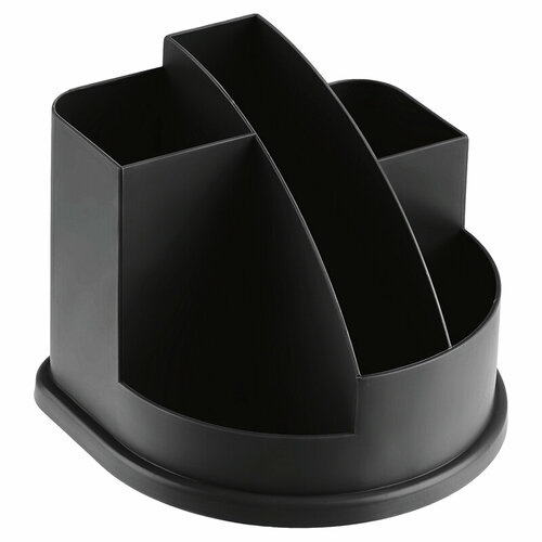 Комплект 6 шт, Настольная подставка СТАММ Авангард, пластиковая, черная