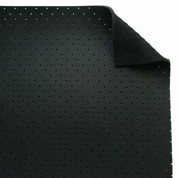 Каучуковый материал (черный матовый В35, ширина 1,4 м, толщина 2 мм.) перфорированный #14412