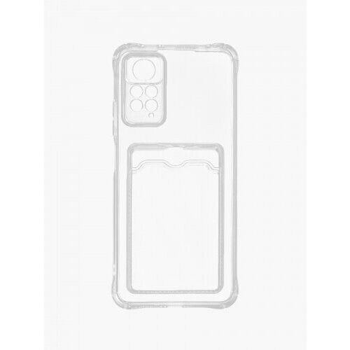 Силиконовый чехол Zibelino для Xiaomi Redmi Note 11 4G/11S, SIlicone Card Holder, защита камеры, прозрачный силиконовый чехол zibelino для apple iphone 11 silicone card holder защита камеры мятный