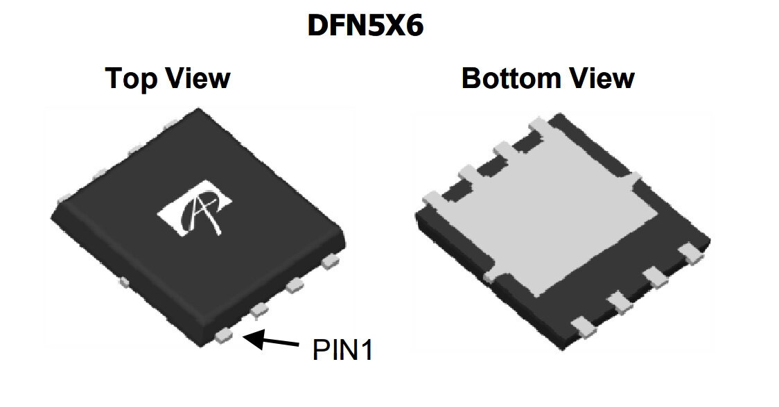 Микросхема AON6524 N-Channel MOSFET 25V 68A