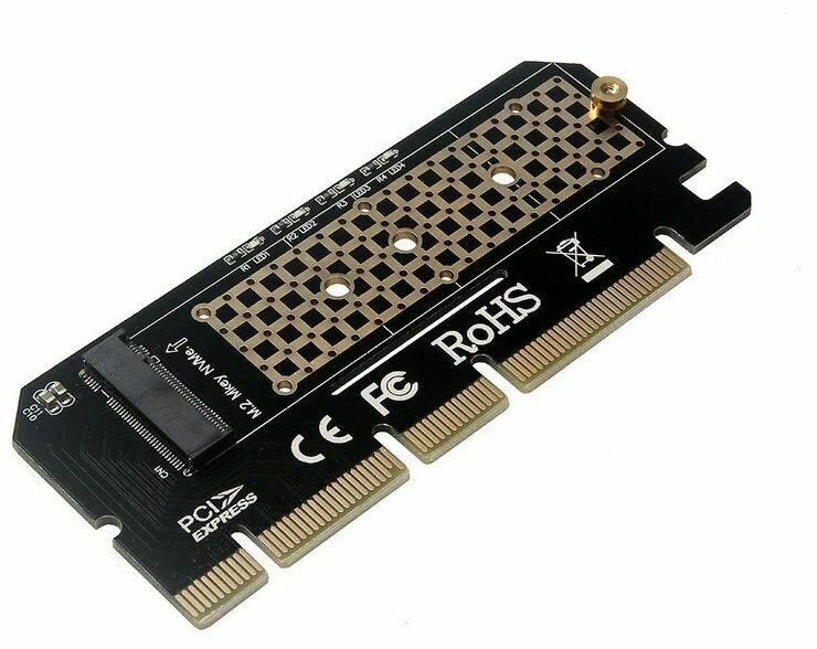 Переходник PCI-Ex16 - NGFF(M.2) SSD PCI-E 3.0->M.2 M key NVMe SSD