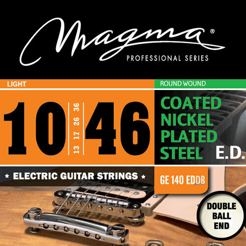 Magma Strings 10-46 Coated Nickel Plated Steel GE140EDDB Double Ball End