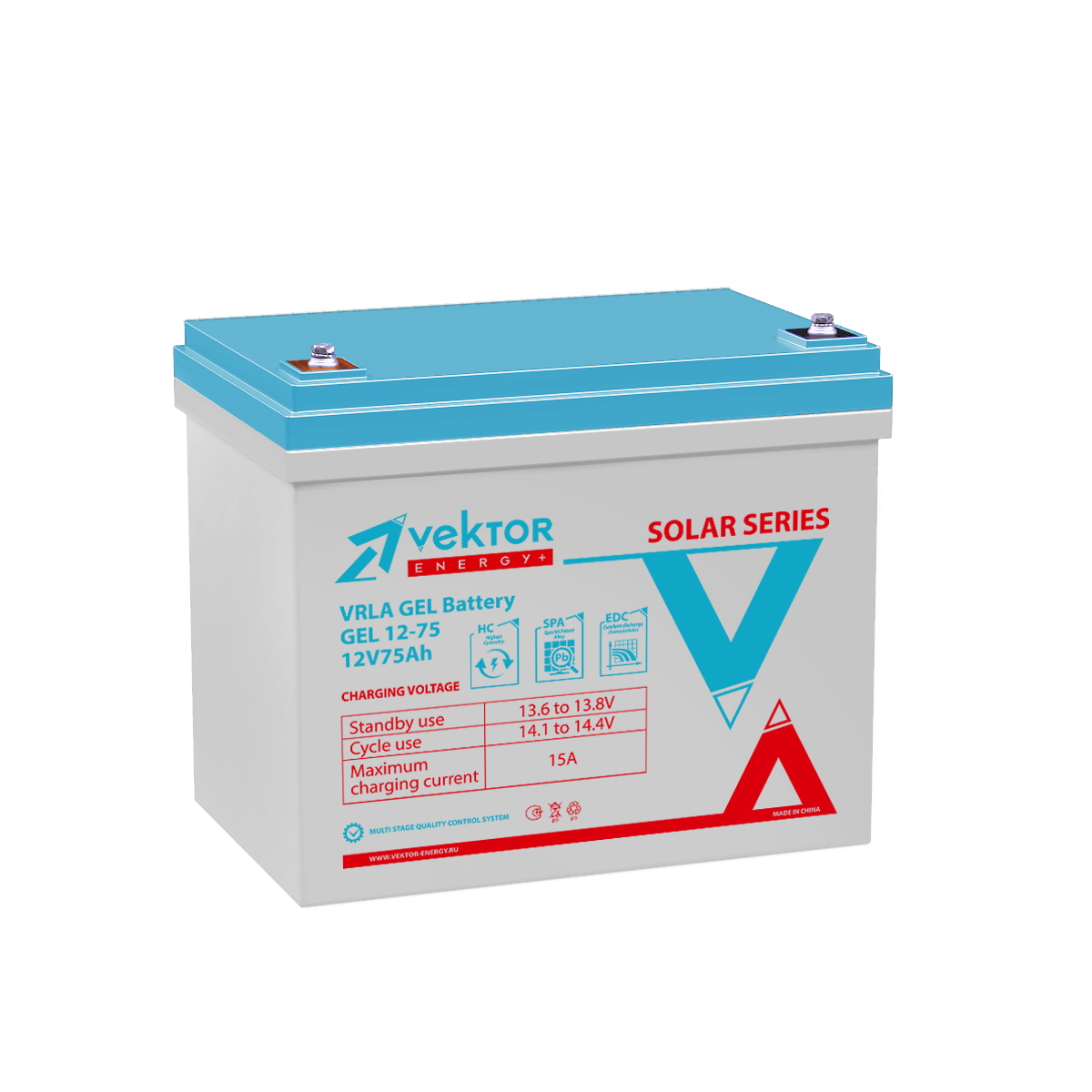 Аккумуляторная батарея Vector GEL 12-75