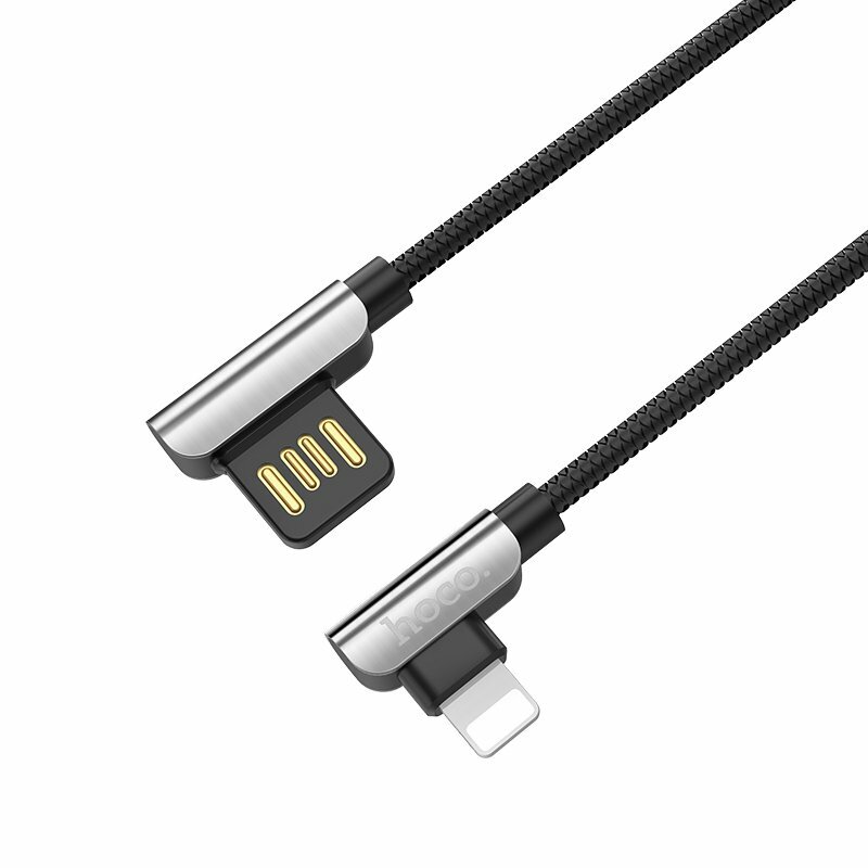 Кабель-переходник USB to Lightning HOCO U42i Exquisite steel Lightning (черный)