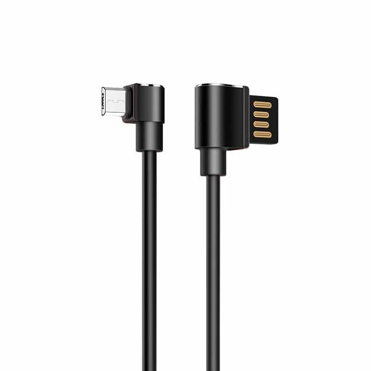 Кабель MicroUSB to USB HOCO U37m Long roam 90 degrees charging data MicroUSB 1,2м (черный)