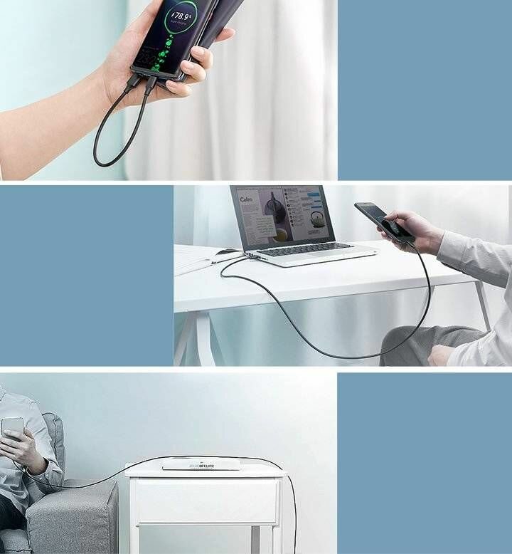 Кабель интерфейсный UGREEN USB-A 2.0 to USB-C nickel plating, 1 м, черный - фото №8