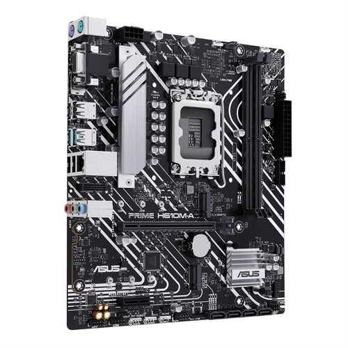 ASUS Материнская плата ASUS PRIME H610M-A-CSM LGA1700 H610 2DDR5 VGA DP HDMI 4 SATA 6 2M2 USB 32 USB 20 mATX 90MB1G20-M0EAYC 14360₽