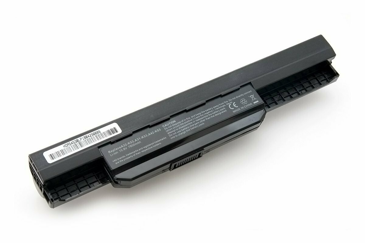 Аккумулятор для ноутбука ASUS K43S усиленный повышенной емкости 6600 mAh