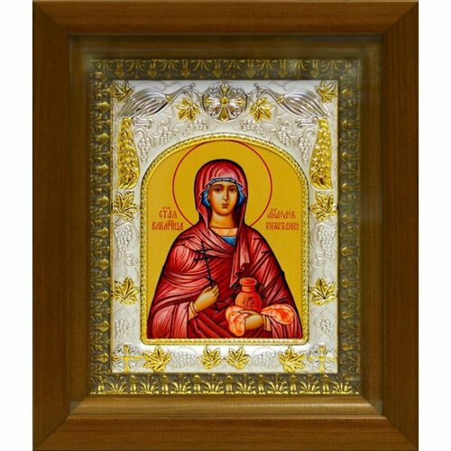 Икона Анастасия Узорешительница великомученица, 14x18 см, в деревянном киоте 20х24 см, арт вк-432