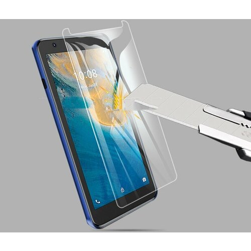 полупрозрачный дизайнерский силиконовый чехол для zte blade l9 прозрачные сердечки Защитное закалённое стекло MyPads Forti Glass для телефона ZTE Blade L9 2021 с олеофобным покрытием