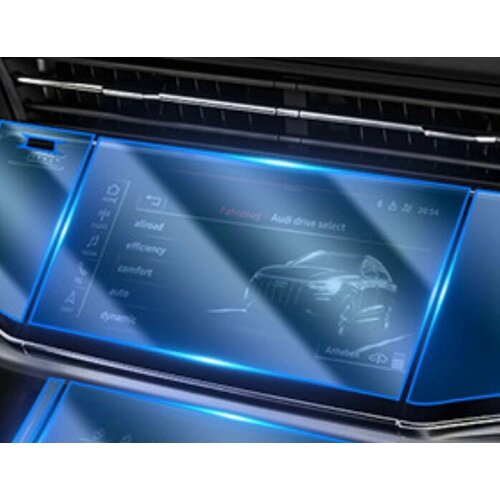 Прозрачная защитная пленка MyPads M-156337 в салон автомобиля Audi Q8 SQ8 2019 и 2020 года для верхнего экрана дисплея мультимедии 2 набора защитная пленка для экрана приборной панели мотоцикла