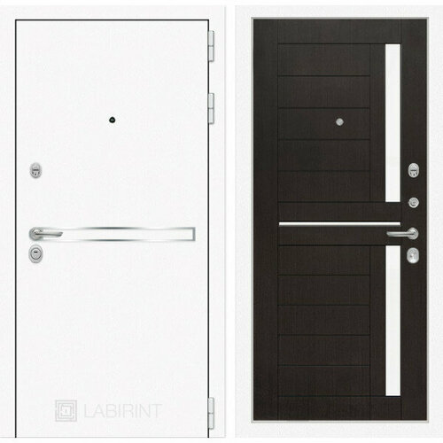 Входная дверь Labirint Лайн WHITE 02 Венге, стекло белое входная металлическая дверь лабиринт лайн white 12 венге
