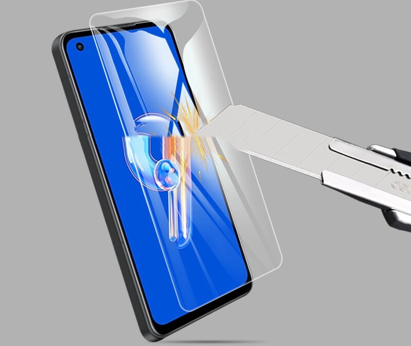 Защитное закалённое противоударное стекло MyPads Forti Glass для телефона Asus Zenfone 9 с олеофобным покрытием