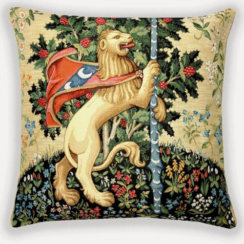 Изображение товара Подушка Декоративная Гобеленовая 45х45 "Волшебный лес Лев пр беж." Для Интерьера