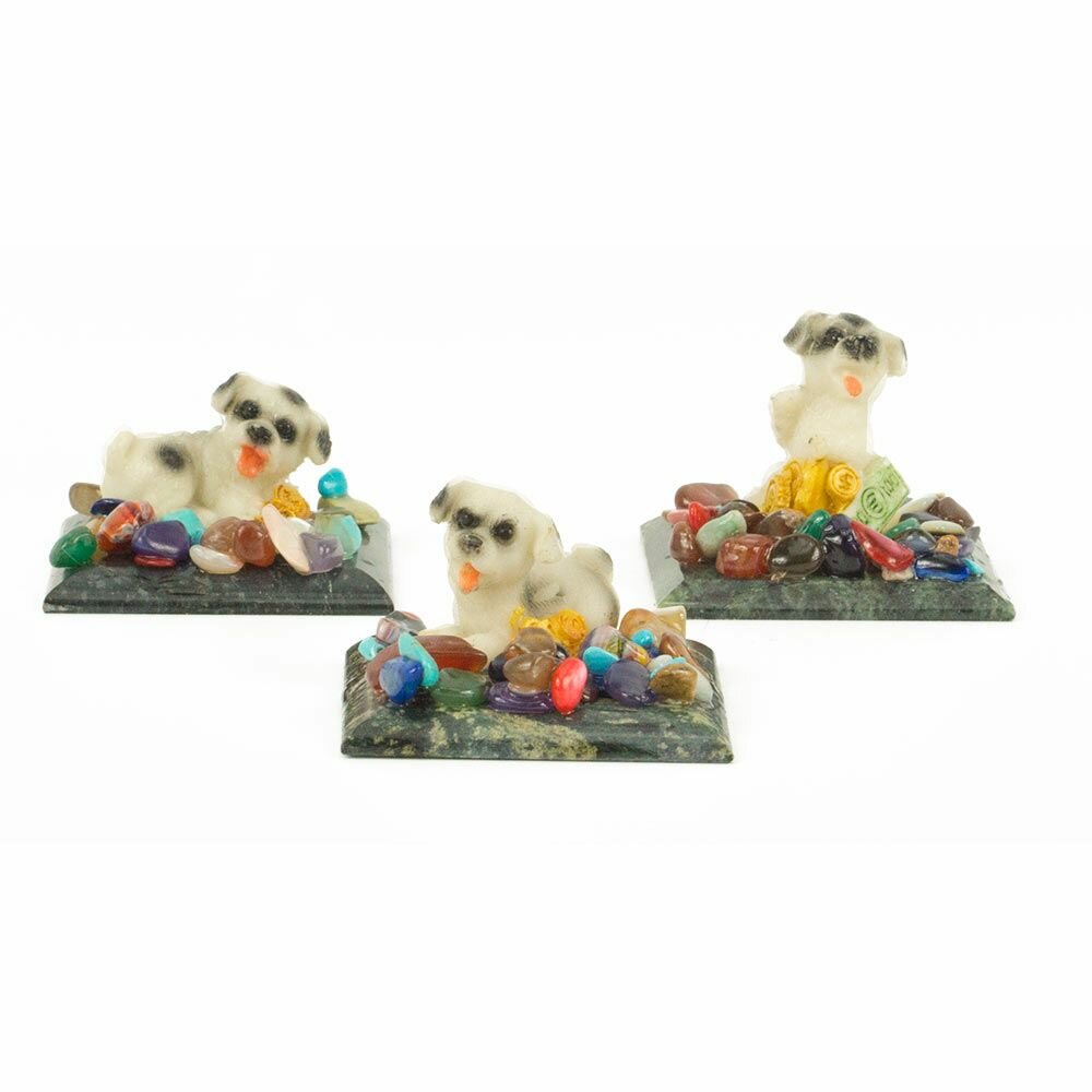 Сувенир "Собачка с пятнами" змеевик 118175