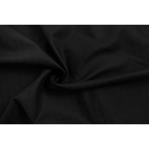 Ткань черная костюмная шерсть жаккард