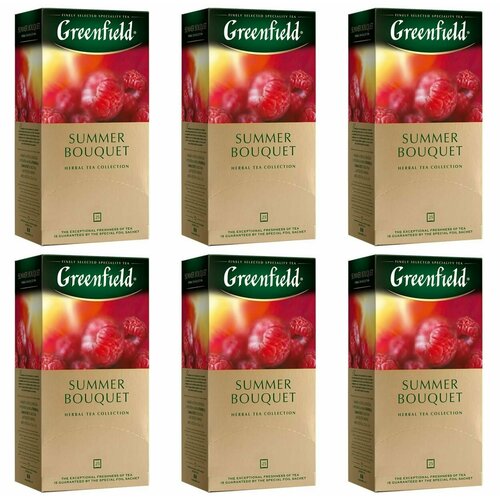 Greenfield Чай Summer Bouquet, 25 пакетиков, 6 упаковок