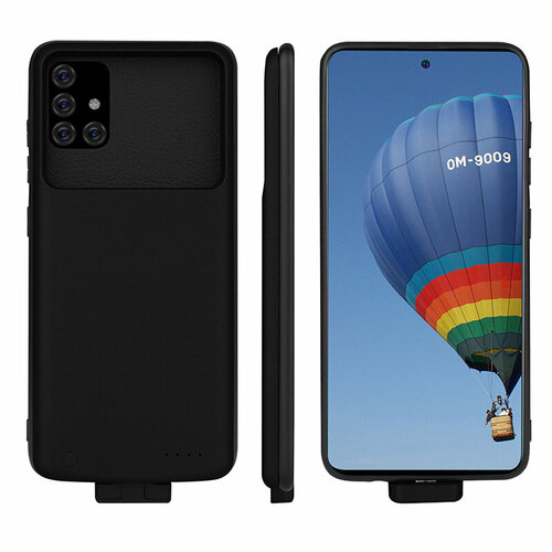 Чехол-аккумулятор MyPads для Samsung Galaxy A31 SM-A315 (2020) с мощной батарей-аккумулятором большой повышенной ёмкостью 5000mAh черный