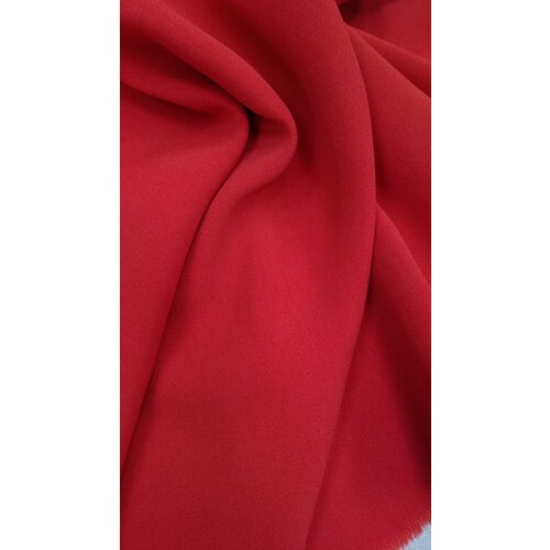 Ткань Креп плательно-костюмный красный ткань жаккард плательно костюмный сиреневый
