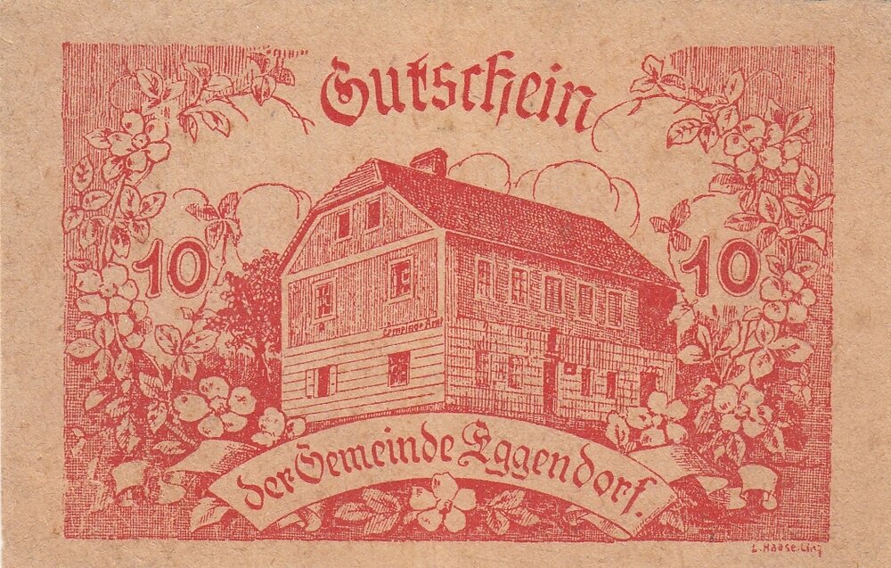 Австрия, Эггендорф 10 геллеров 1920 г. (№3)