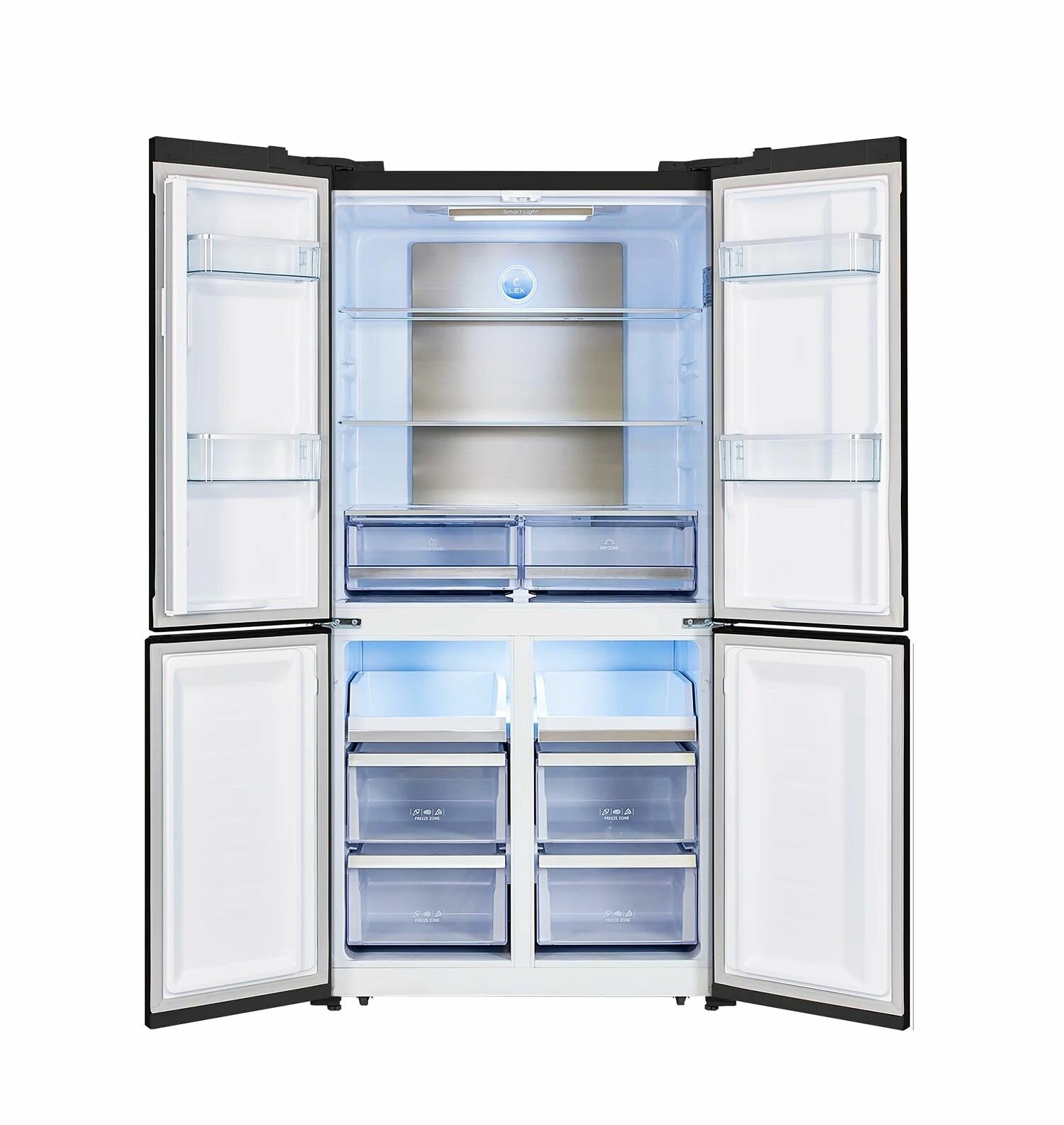Холодильник трехкамерный Lex LCD505BlGID - фото №2