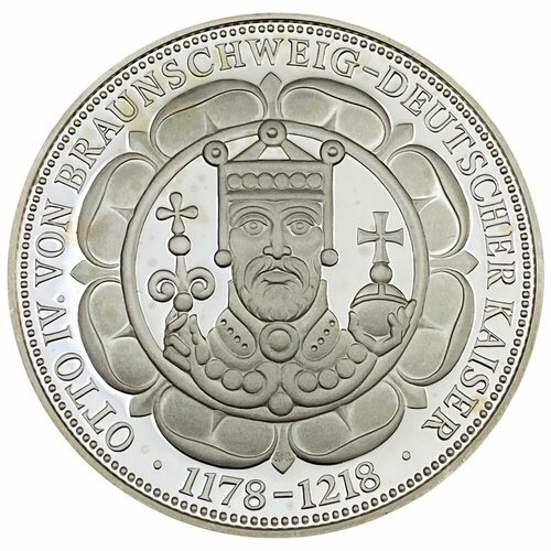 Германия, настольная памятная медаль Кайзеры и короли Германии. Отто IV 1992 г. клуб нумизмат медаль норвегии серебро король кристиан iv 1588 1648