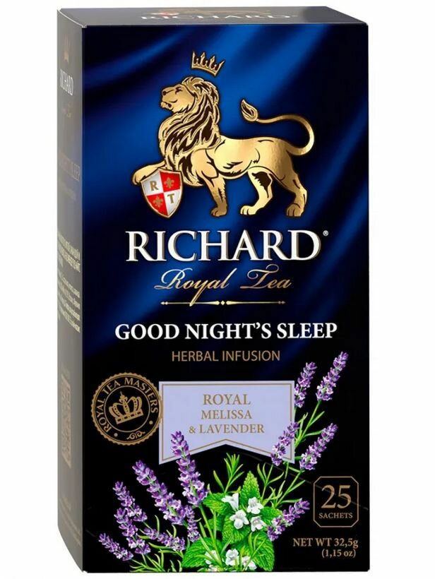 Richard Royal чай Melissa & Lavender Good Nights Sleep 25пак - 3 штуки - фотография № 3