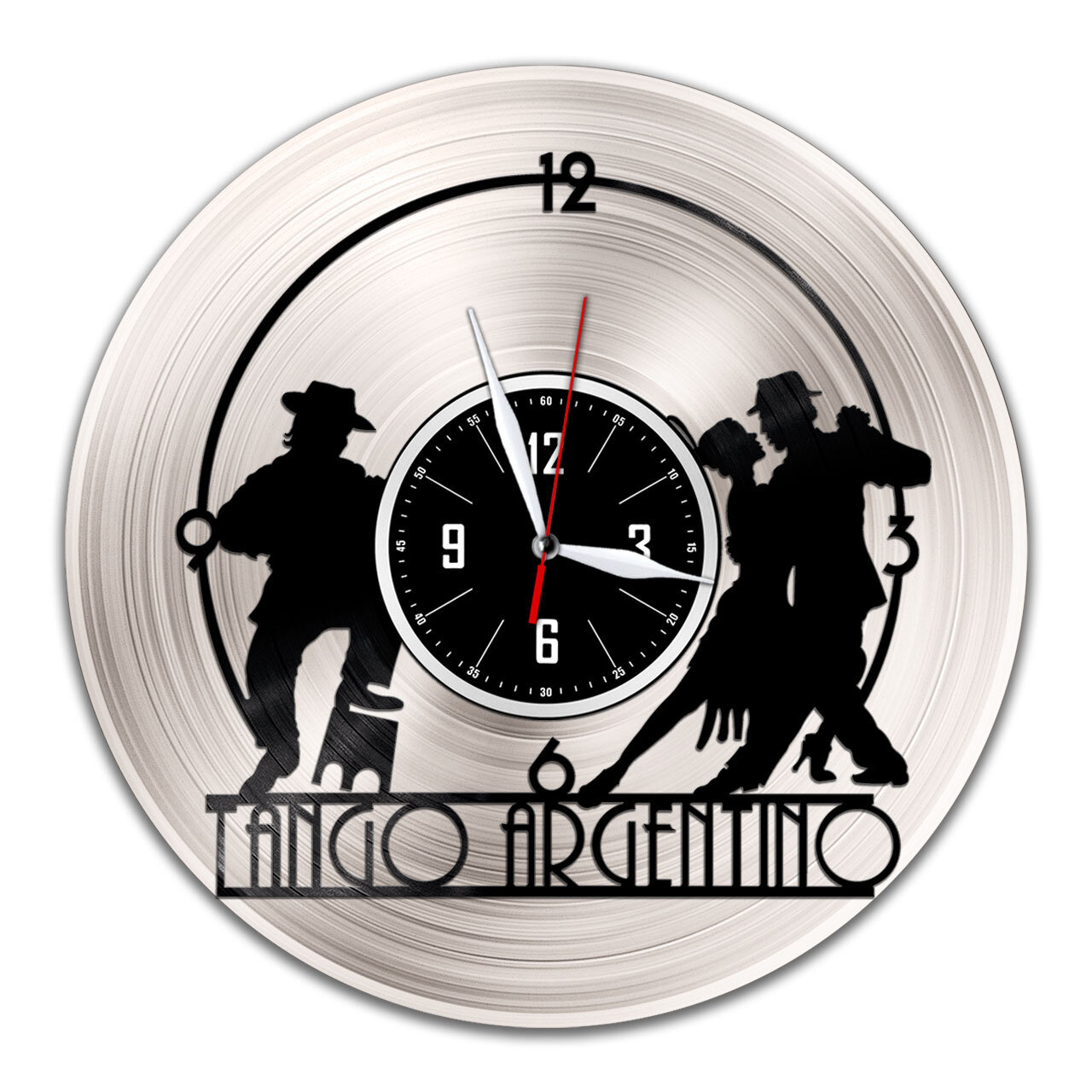 Танго - настенные часы из виниловой пластинки