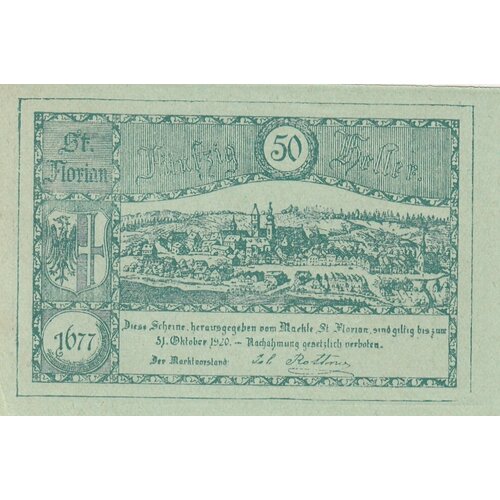 Австрия, Санкт-Флориан 50 геллеров 1914-1920 гг. (№3)