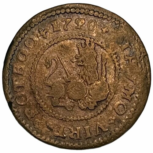 Испания 2 мараведи 1720 г. (Барселона) клуб нумизмат монета мараведи испании 1720 года медь филипп v