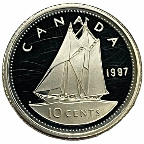 Канада 10 центов 1997 г. (Proof) (Ag) монета литва 10 центов 1997