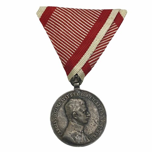 Австро-Венгрия, серебряная медаль Карл I. За отвагу II класс 1917-1918 гг. (2) австро венгрия серебряная медаль карл i за отвагу ii класс 1917 1918 гг