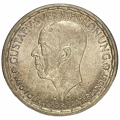 Швеция 2 кроны 1946 г. клуб нумизмат монета 1 2 кроны англии 1920 года серебро георг v