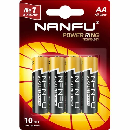 Батарейка NANFU LR6 4B элемент питания kodak xtralife alkaline aa lr6 бл 12