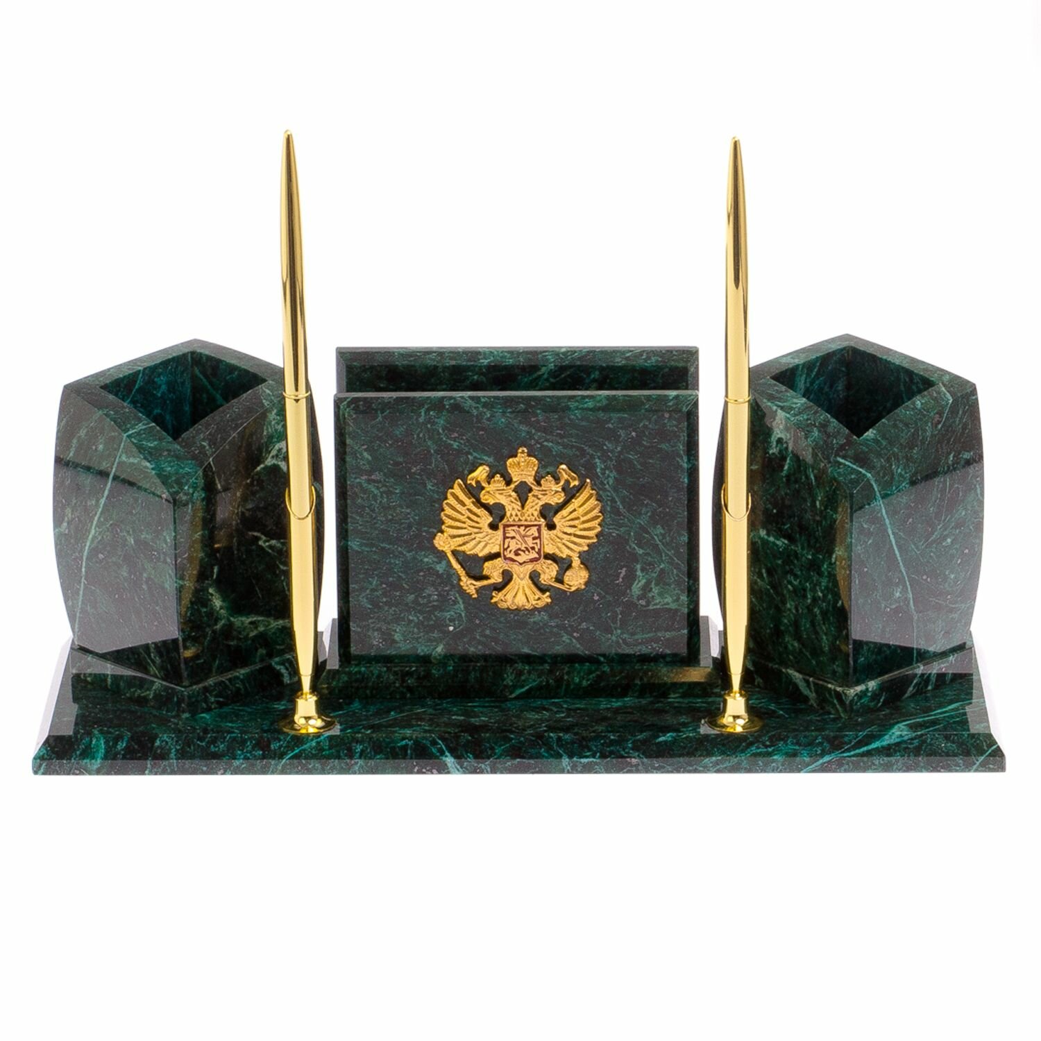Мини-набор с гербом РФ камень змеевик 125320
