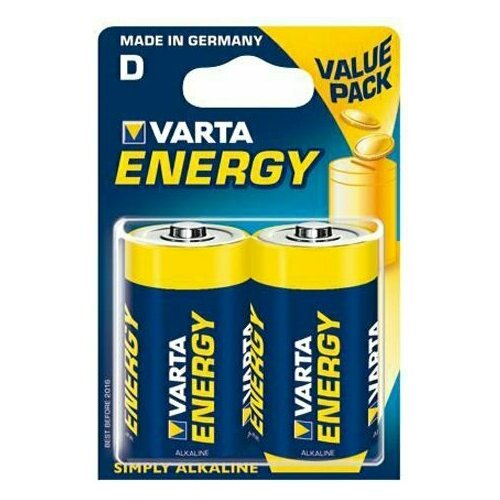 Батарейка Varta Energy (D, 2 шт.) (04120229412) батарейка алкалиновая duracell d lr20 2шт