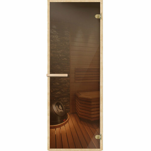 Дверь для бани и сауны стеклянная бронза DoorWood 690х1890 мм (DW01217) коричневый