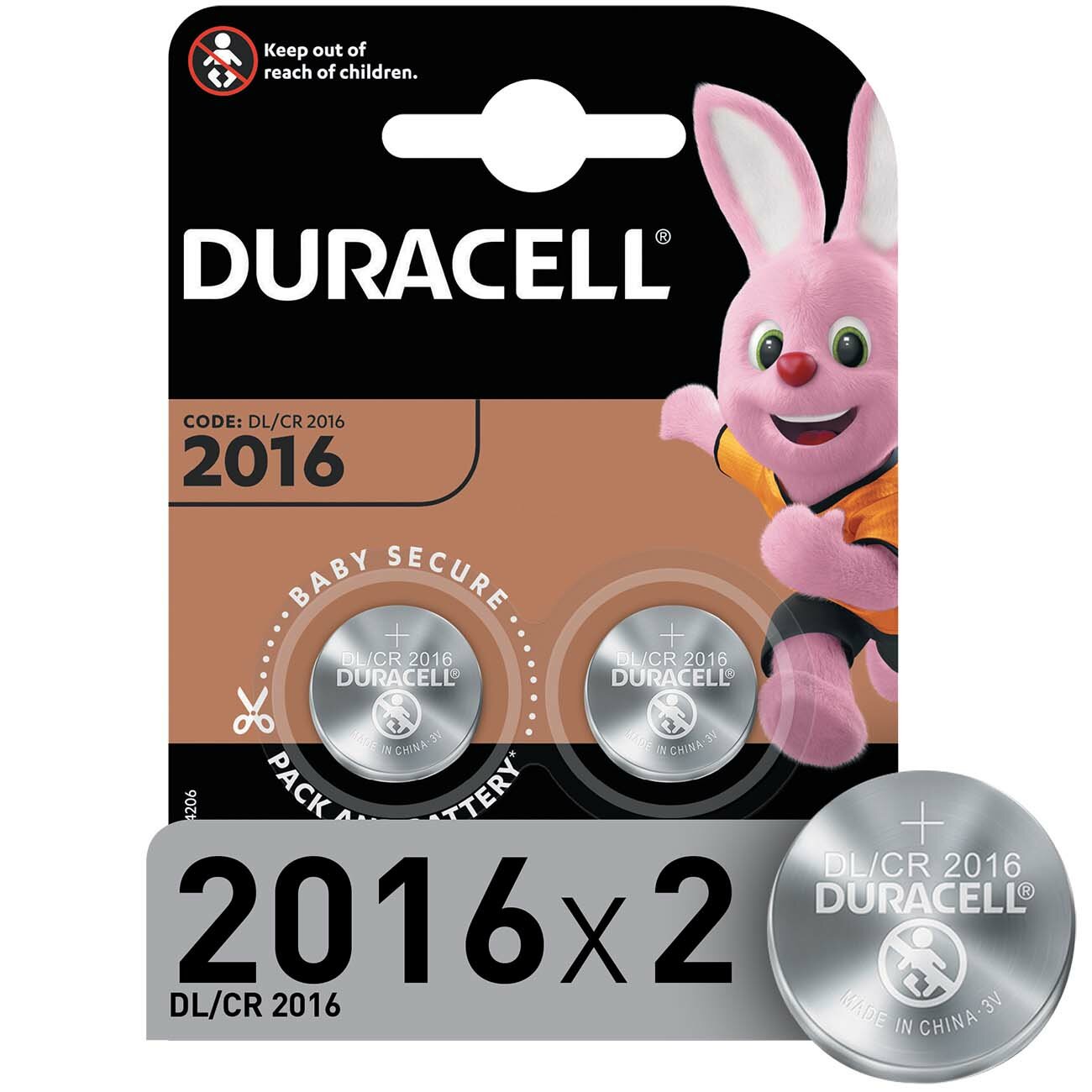 Батарея Duracell CR2016-2BL