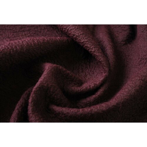 Ткань пальтовый мохер бордового цвета