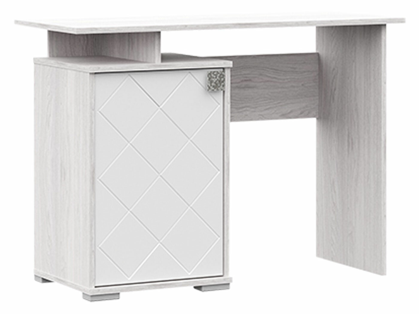 фото Туалетный столик Стендмебель Сейма Ясень Анкор светлый / Белый глянец