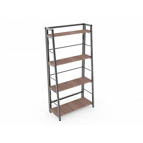 Стеллаж металлический сборный Титан Мета СЛС-3/1200, 605х290х1193+10мм, каркас-черный, полки - шимо темный