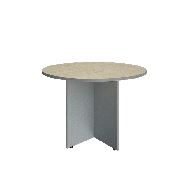 фото Стол переговорный круглый RIVA А. ПРГ-1 Клен Металлик D=1100х750