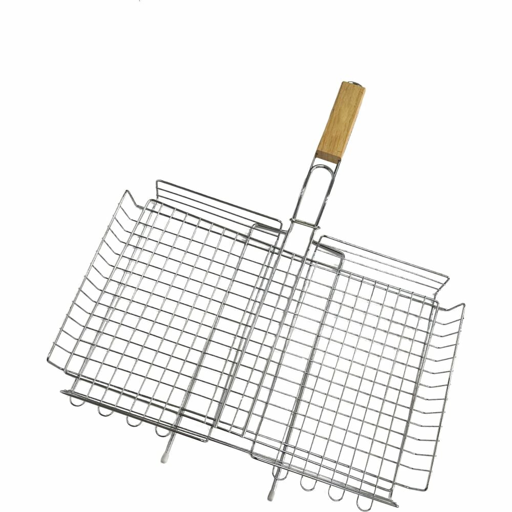 фото Решетка для гриля на мангал для овощей, сыра, мяса, рыбы, грибов Бацькина баня 50613-ВИ