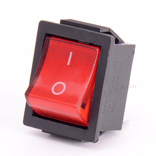 Кнопка красная KCD4 15A/250VAC 4 контакта/1 клавиша (019726) кнопка двойная универсальная kcd6 15a