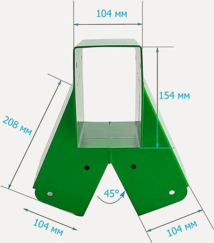 Изображение товара Прямой кронштейн для сборки качелей серии VOLER модель АрсеналЪ зеленый