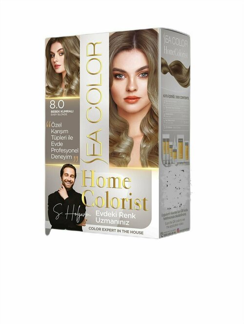 SEA COLOR Набор для окрашивания волос HOME COLORIST HAIR DYE KIT 8.0 Малышка блонди