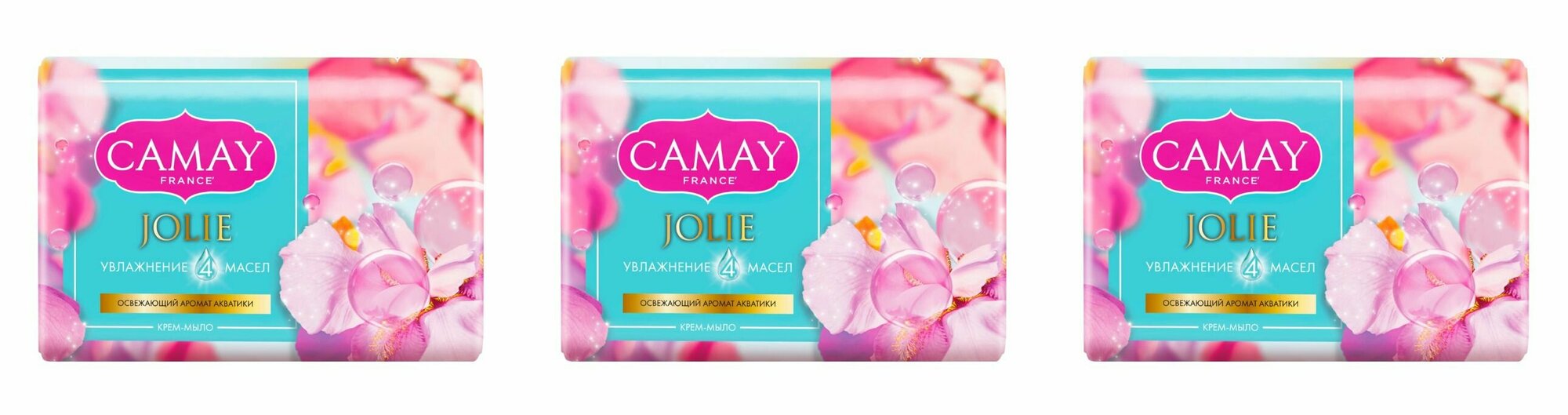 Camay Твердое мыло Camay Jolie, 85 г, 3 шт