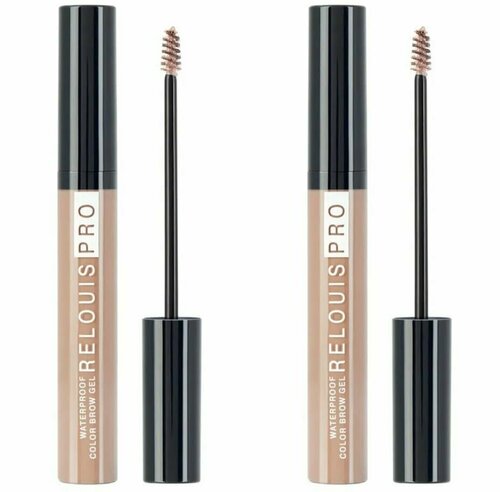 Relouis Гель для бровей водостойкий оттеночный, тон 01 Blonde, Waterproof Color Brow Gel, 2 шт.