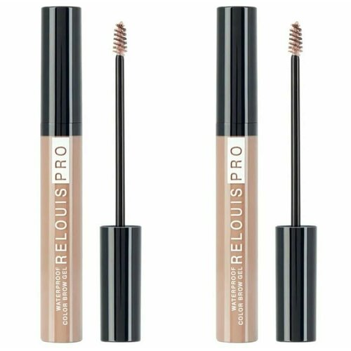 Relouis Гель для бровей водостойкий оттеночный, тон 01 Blonde, Waterproof Color Brow Gel, 2 шт.